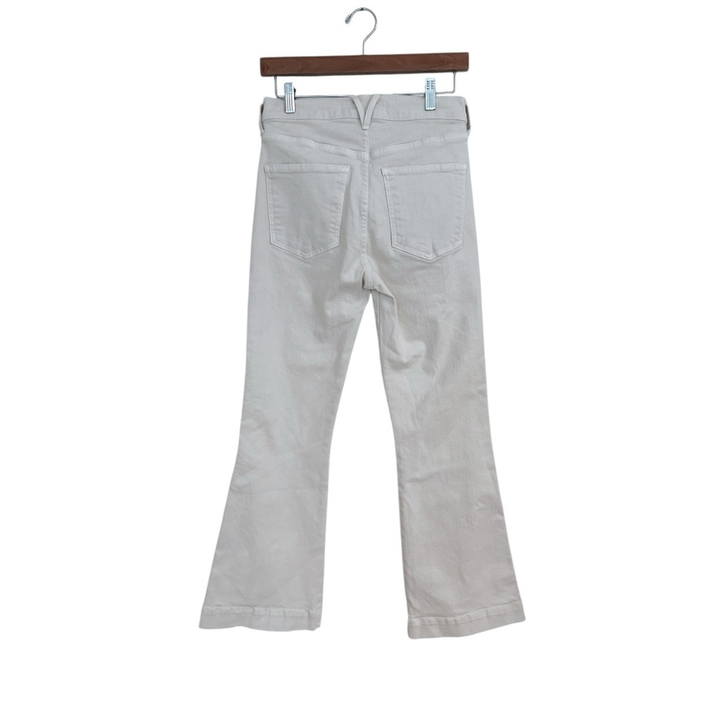 Veronica Beard Cream Wide-Leg Flare Jeans - Picture 11 of 16